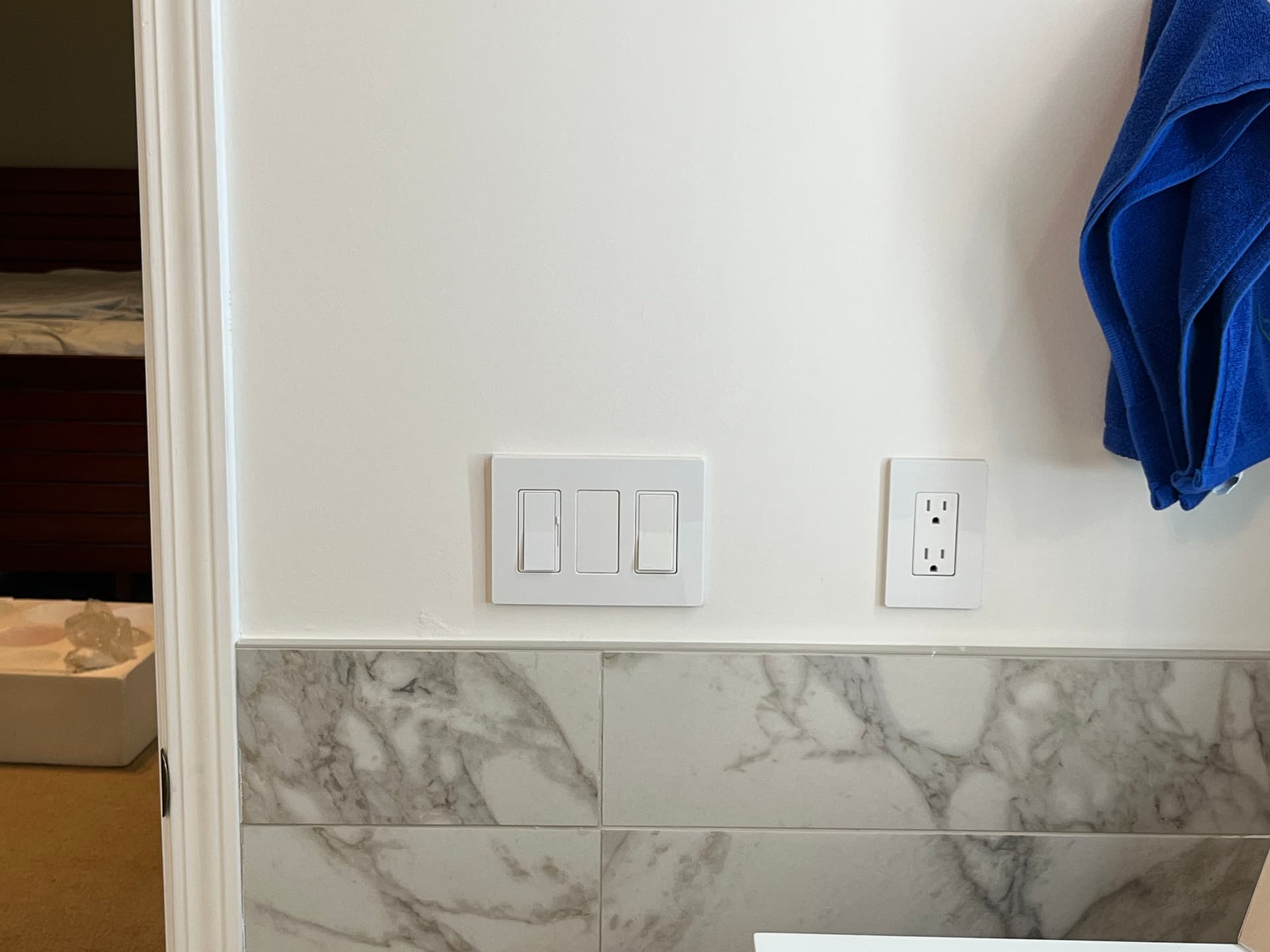 Master Bath Electrical Upgrade with Statement Lighting