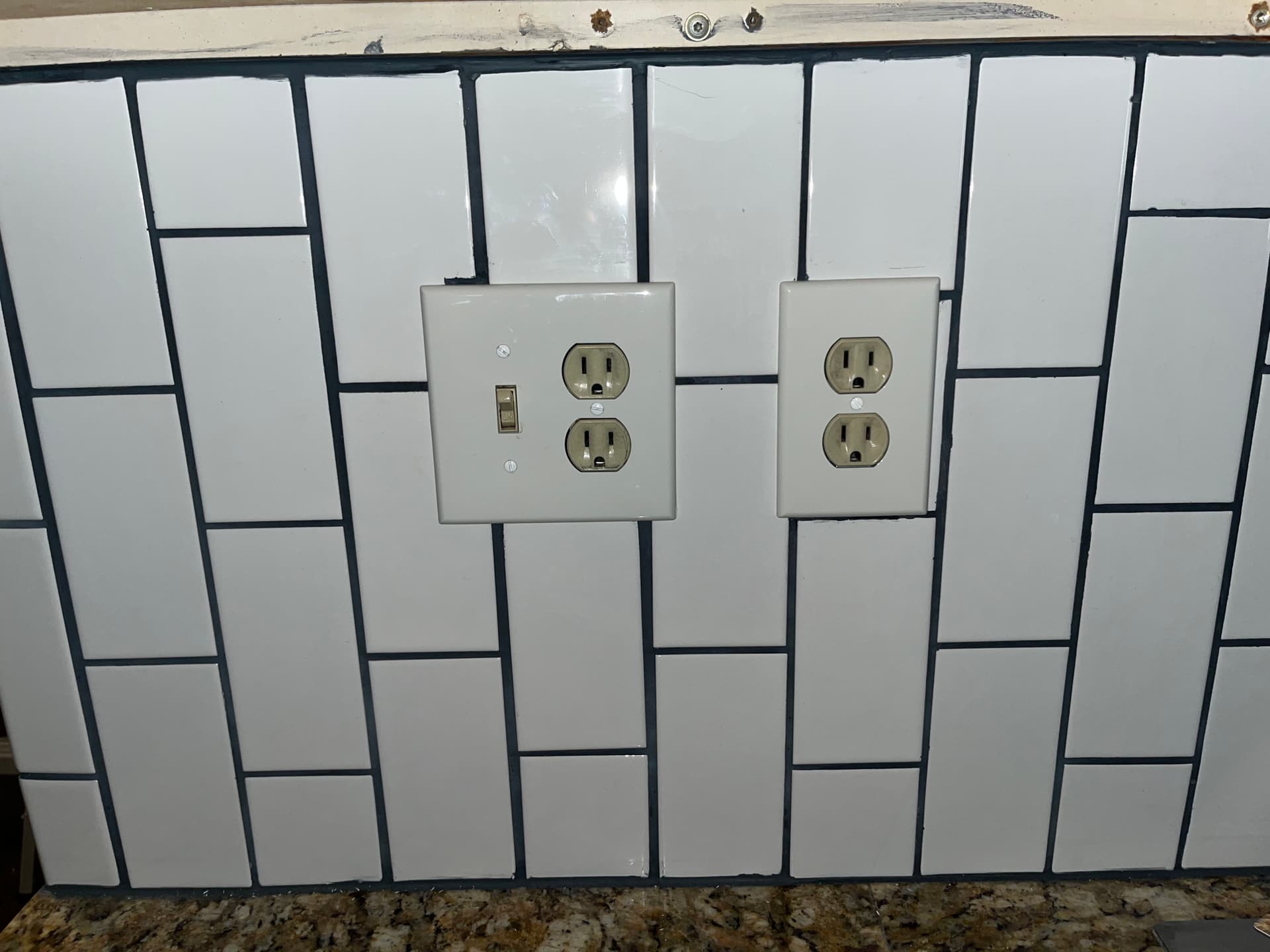 Kitchen Outlet Swap Uncovered Hidden Junction Boxes in the Wall