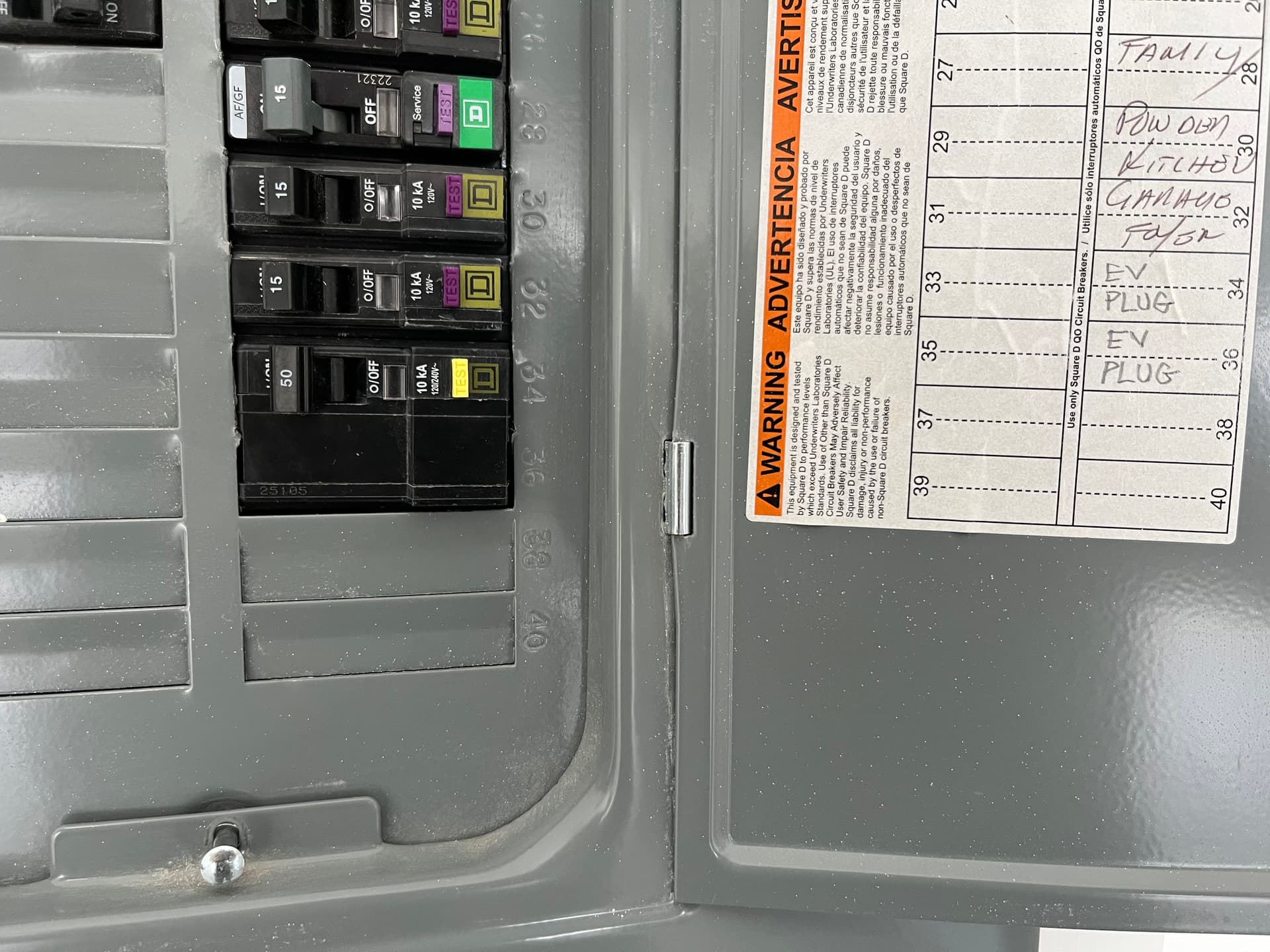 Gallery photos for 50 Amp EV Charger Circuit Installed With Room to Grow: Image #9