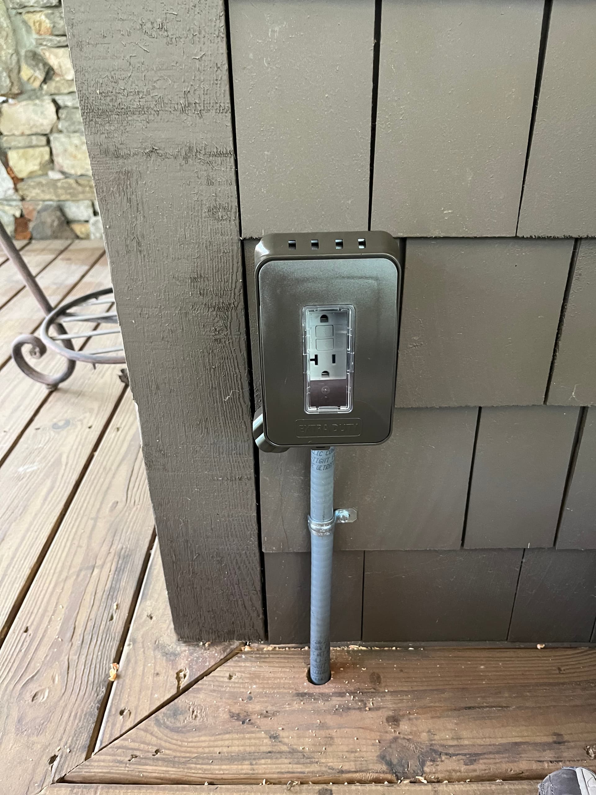 Gallery photos for Outdoor Subpanel and Dedicated Circuit Setup Under a Covered Deck: Image #8