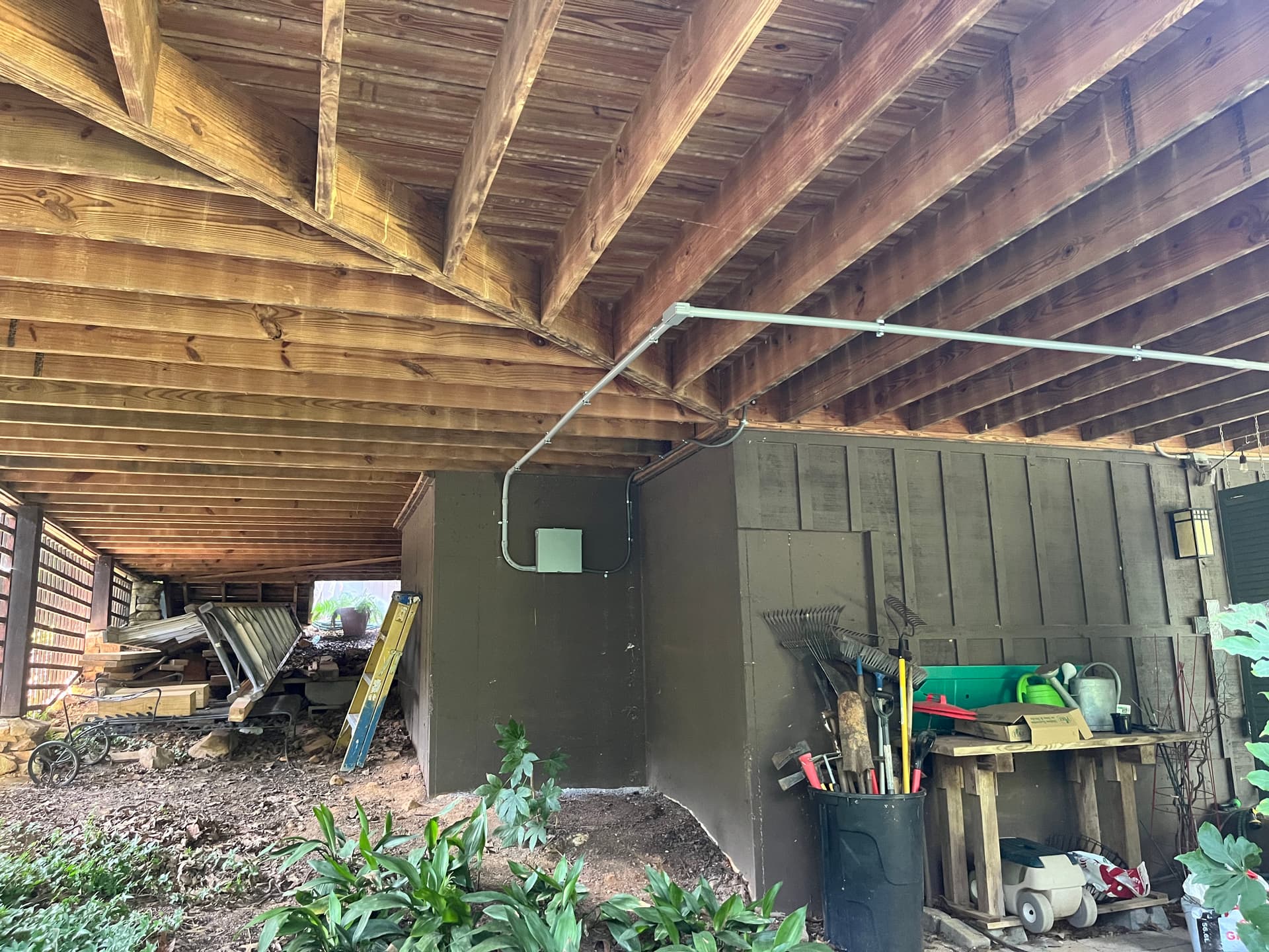 Gallery photos for Outdoor Subpanel and Dedicated Circuit Setup Under a Covered Deck: Image #9